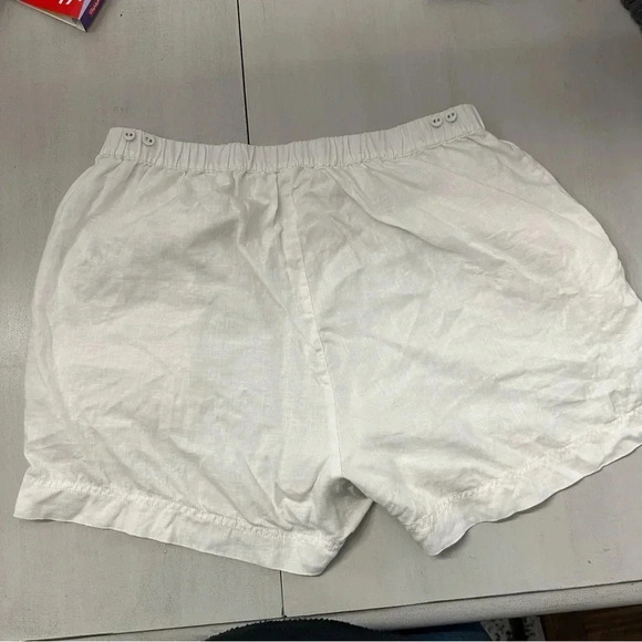 J. Crew Women's Ivory 100% Linen Pull-On Shorts with Pockets Size 1X GUC - Picture 7 of 7